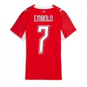 Sveits Breel Embolo #7 Hjemme skjorte til dame VM 2026 Kortermet